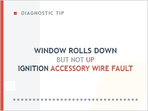 Window Rolls Down but Not Up: Ignition Accessory Wire Fault